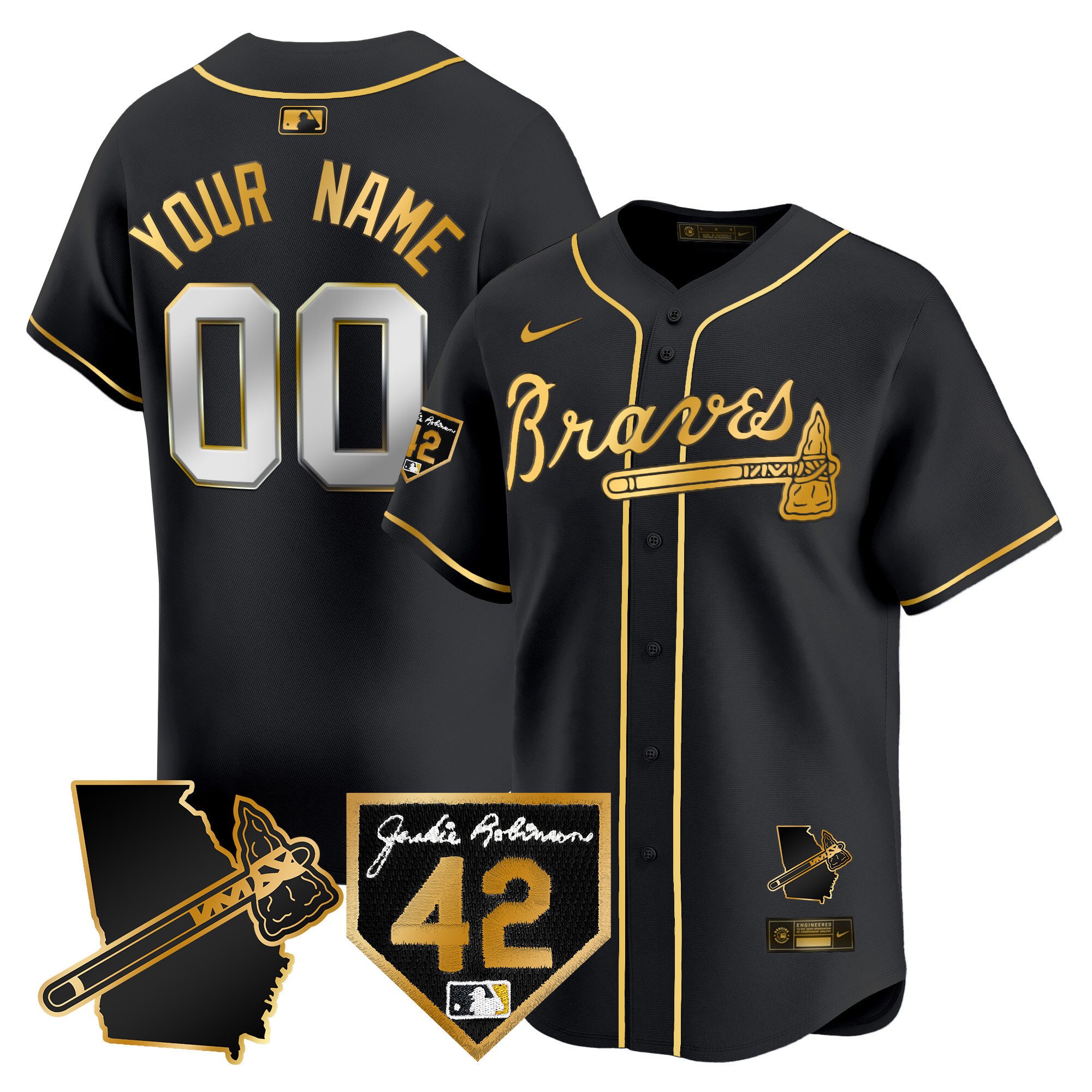 Atlanta Braves 2024 Robinson & Georgia Patch Vapor Premier Limited Custom Jersey – All Stitched