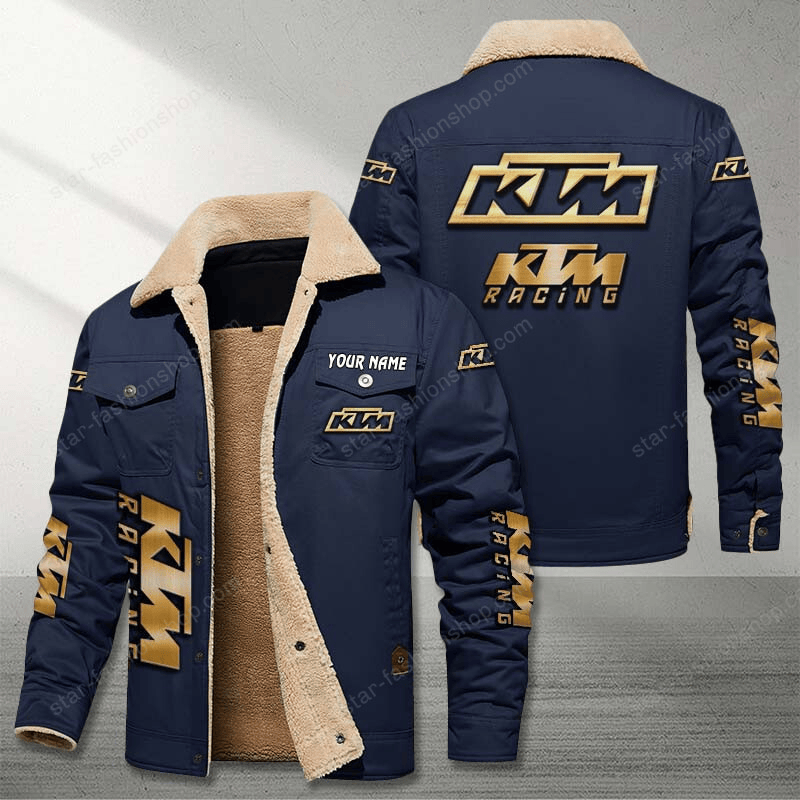 KTM Racing Navy Custom Name Stand Collar Jacket