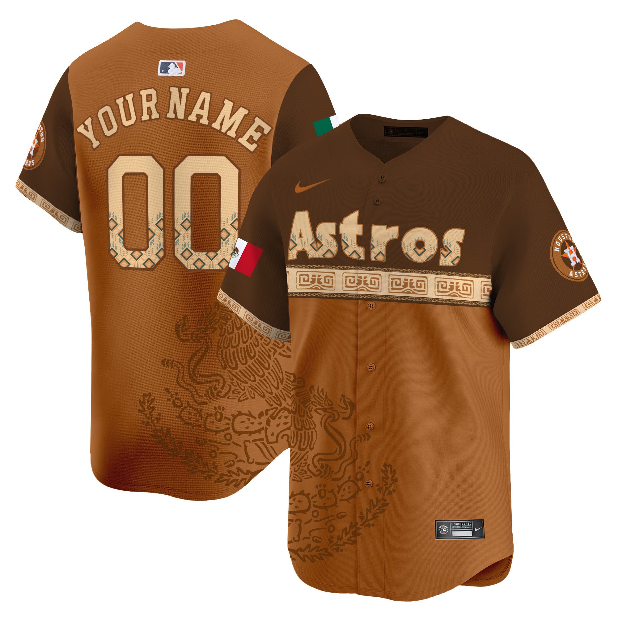 Astros Mexico Vapor Premier Limited Custom Jersey V5 – Printed