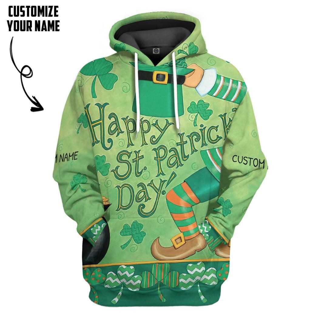 3D Happy St Patrick’S Day Custom Name Tzip Hoodies Tshirt Sweatshirt  Hoodie Apparel