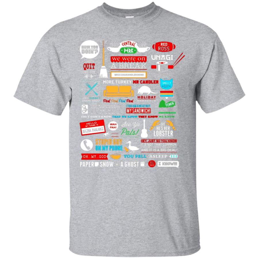 AGR Central Perk TShirts You fell asleep I Know Friends Quotes