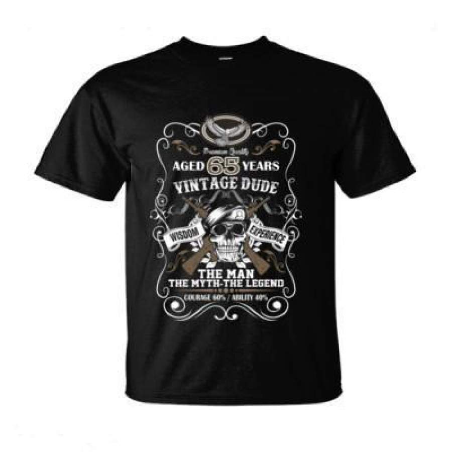 AGR Aged 65 Years Vintage Dude Wisdom Experience The Man The Myth The Legend Courage 60% Ability 40% – Ultra-Cotton T-Shirt