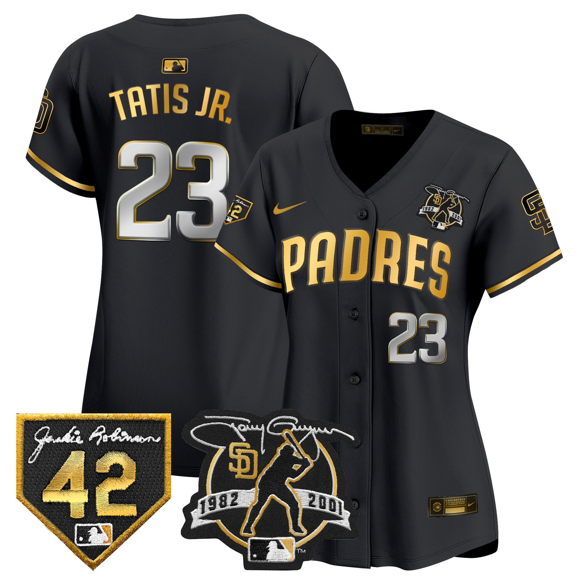 Women’S Padres 2024 Tony Gwynn & Robinson Patch Vapor Premier Limited Jersey – All Stitched