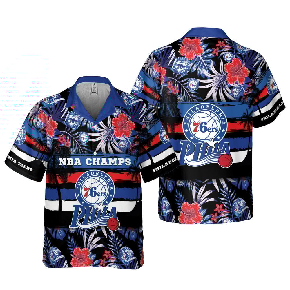 Philadelphia 76Ers National Basketball Association 2023 Aop Hawaiian Shirt