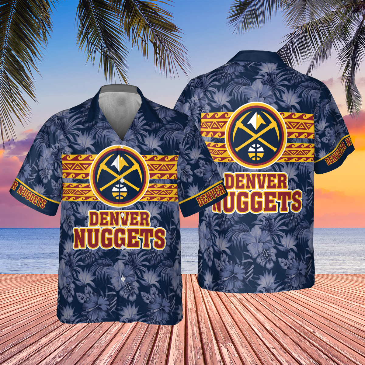 Denver Nuggets National Basketball Association 2023 Hibiscus Pattern Aop Hawaiian Shirt Shfi