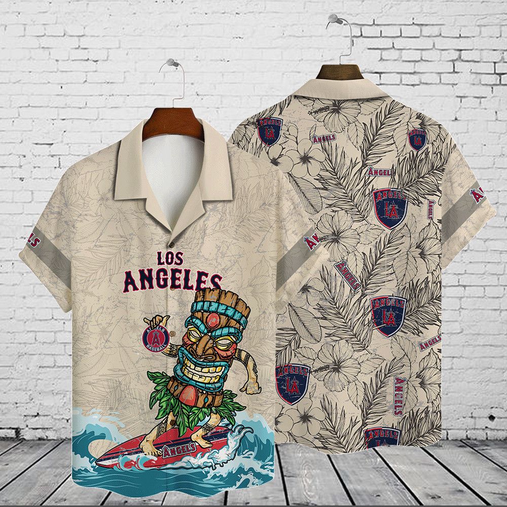 Los Angeles Angels Distinctive All Over Print Hawaiian Shirt