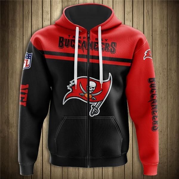 Tampa Bay Buccaneers 3D Zipper Hoodie