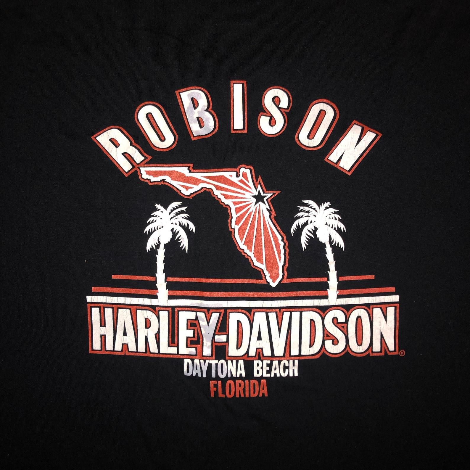 Vintage 80S Harley Davidson T Shirt Robinson’S X Dayton Beach Florida Soft Jerzees Tag Soft