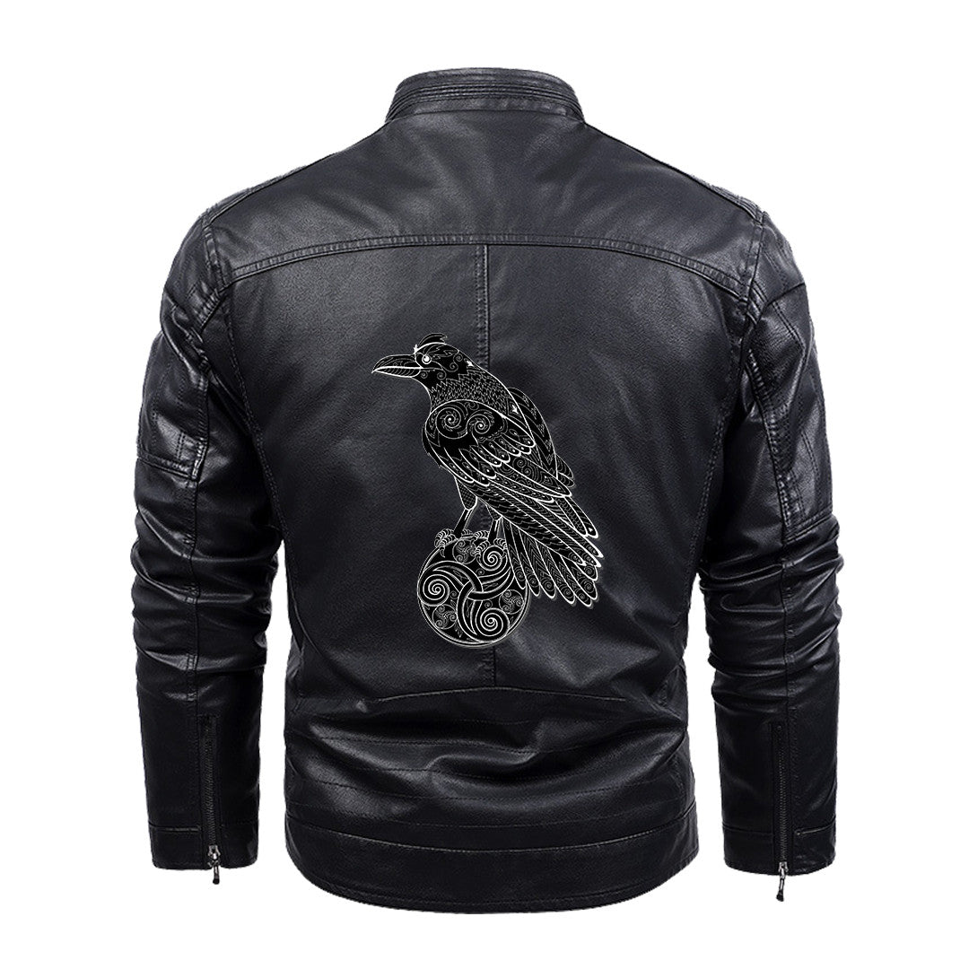Viking Jacket - Magic Fairyland Crow From Ancient Celtic Legend Fleece Jacket A35 x TeeFantasy Where Art Meets Style