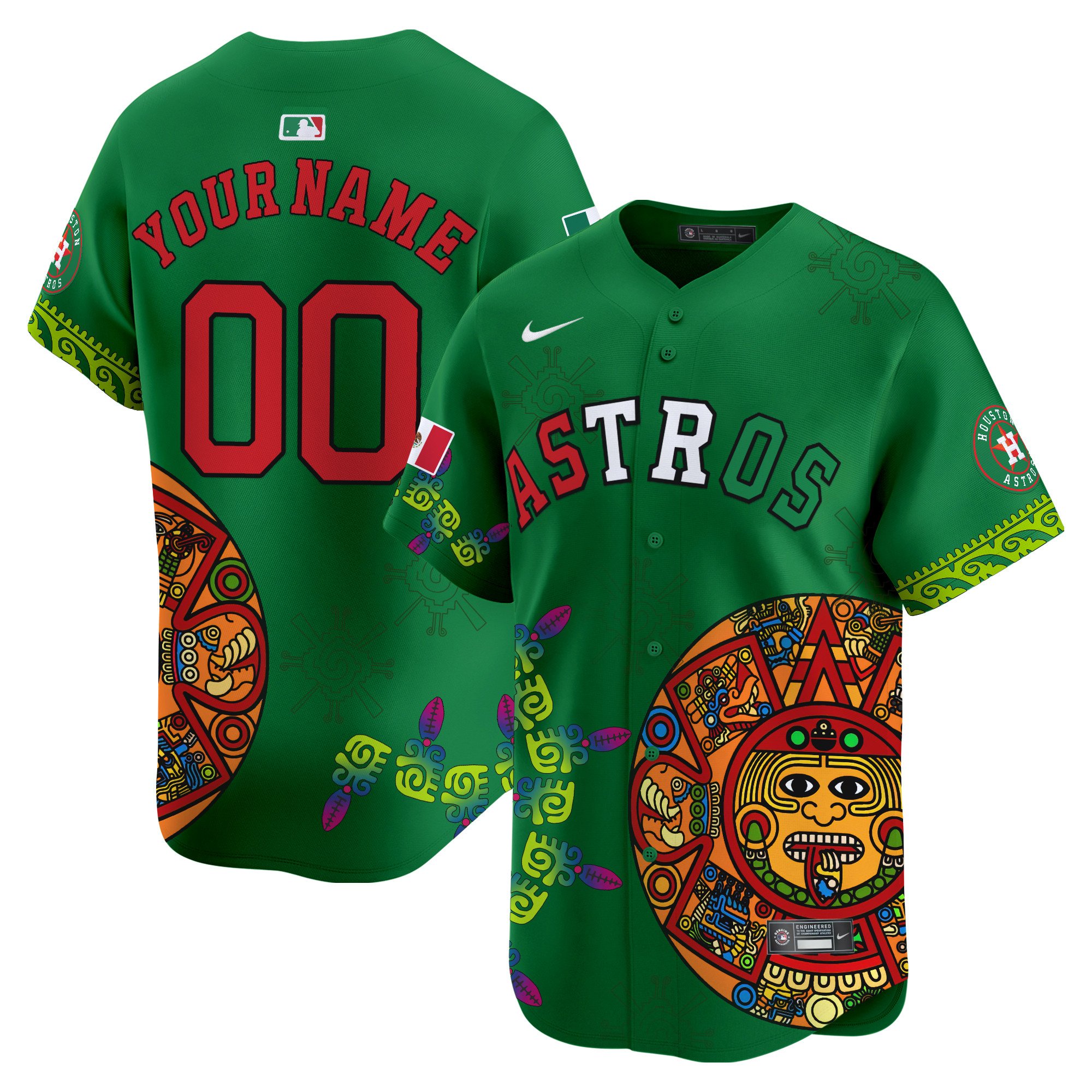 Astros Mexico Aztec Calendar Vapor Premier Limited Custom Jersey – Printed