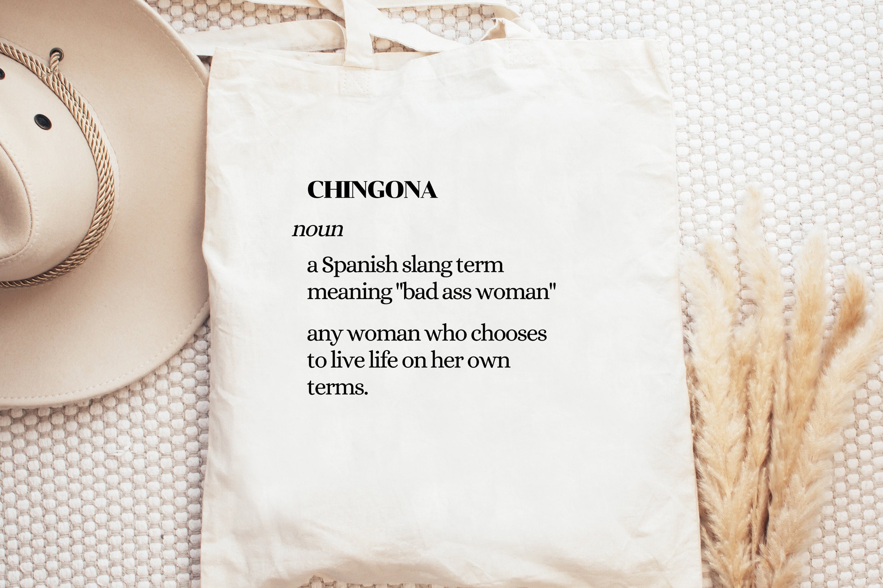 Chingona Definition, Cute Spanish Tote Bag, Woman Empowerment, Independent Woman, Mujer Independiente, Gift under 20, Gift for her, Regalo