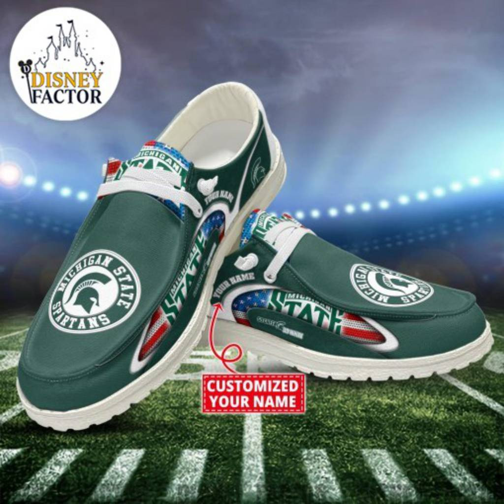 Michigan State Spartans Hey Dude Shoes New Arrivals NCAA Hey Dudes Personalized Hey Dudes