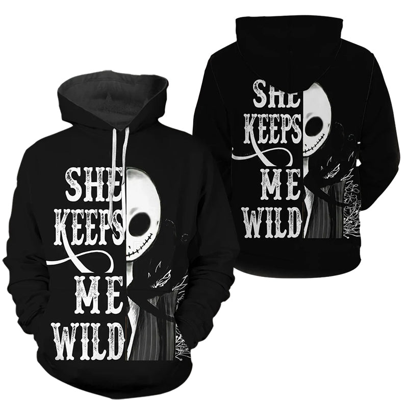 She Keeps Me Wild And He Keeps Me Safe Hoodie