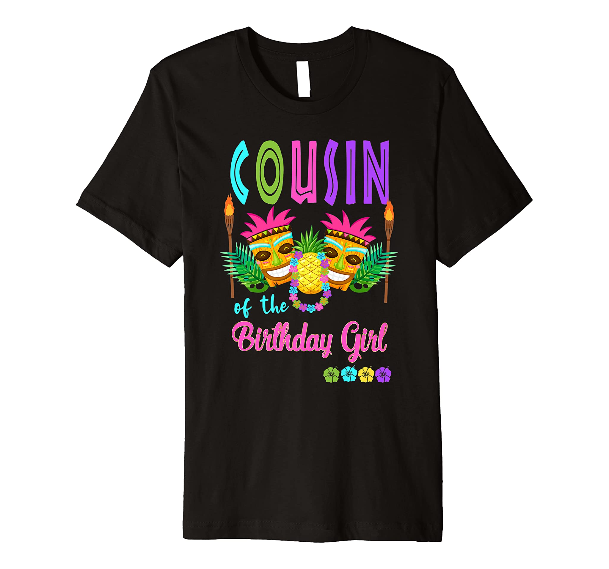 Hawaiian Luau Birthday Party Matching Tiki Outfit Summer Premium T-Shirt