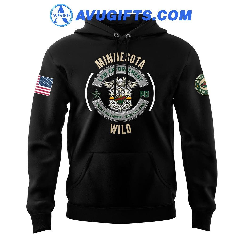 Minnesota Wild X National Law Enforcement Appreciation Day 2024_25 Limited Edition Hoodie – Zip Hoodie 3D Aop Shirt