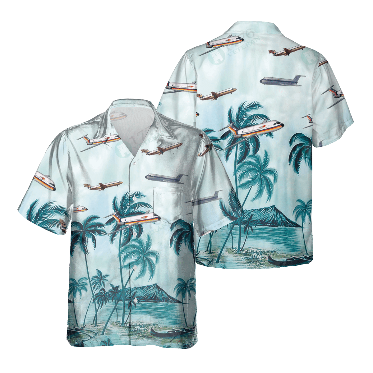 Bac One-Eleven Bac 1-11 Pocket Hawaiian Shirt, Hawaiian Shirt For Men Dad Veteran, Patriot Day