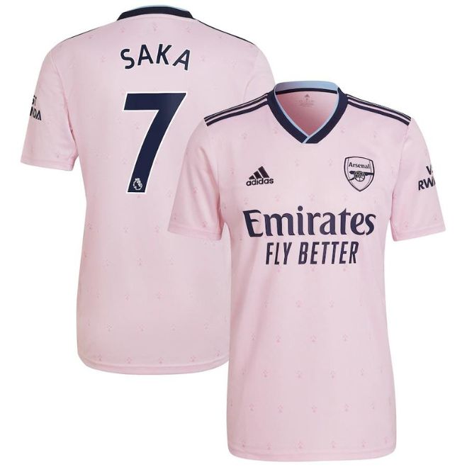 Bukayo Saka Arsenal 2022/23 Third Player Jersey – Pink