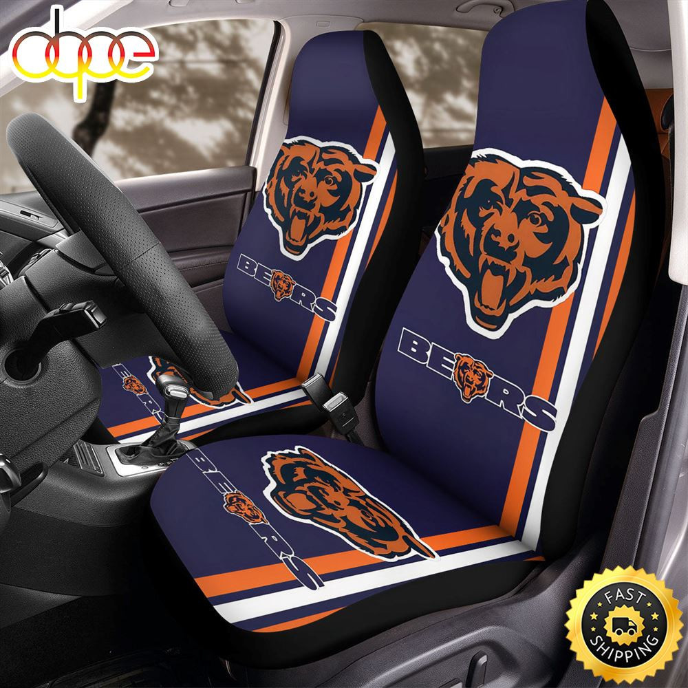 Chicago Bears Football Car Seat Cover Set CSC4383