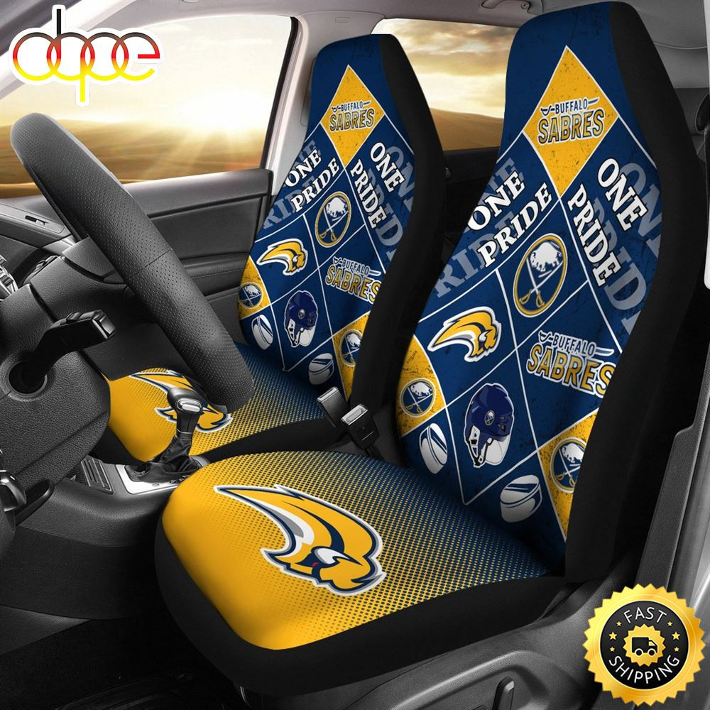 Colorful Pride Flag Buffalo Sabres Car Seat Cover Set CSC5811