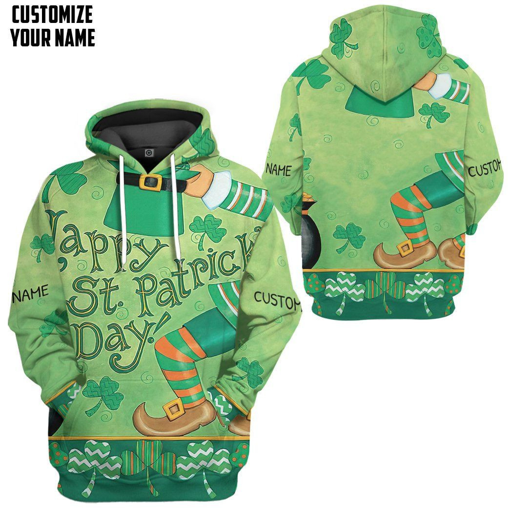 3D Happy St Patrick’S Day Custom Name Tzip Hoodies Tshirt Sweatshirt  Hoodie Apparel