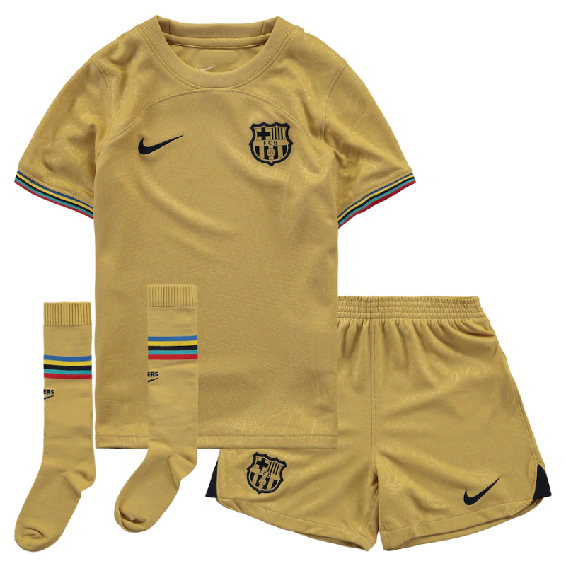 Barcelona Away Stadium Kit  Unisex Shirt 2023, 2 – 13 Years Kids Kit