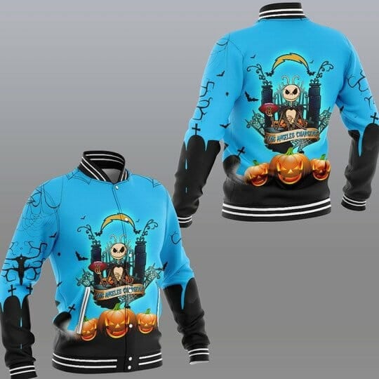 Sport-Team Los Angeles Chargers Jack Skellington Baseball Jacket