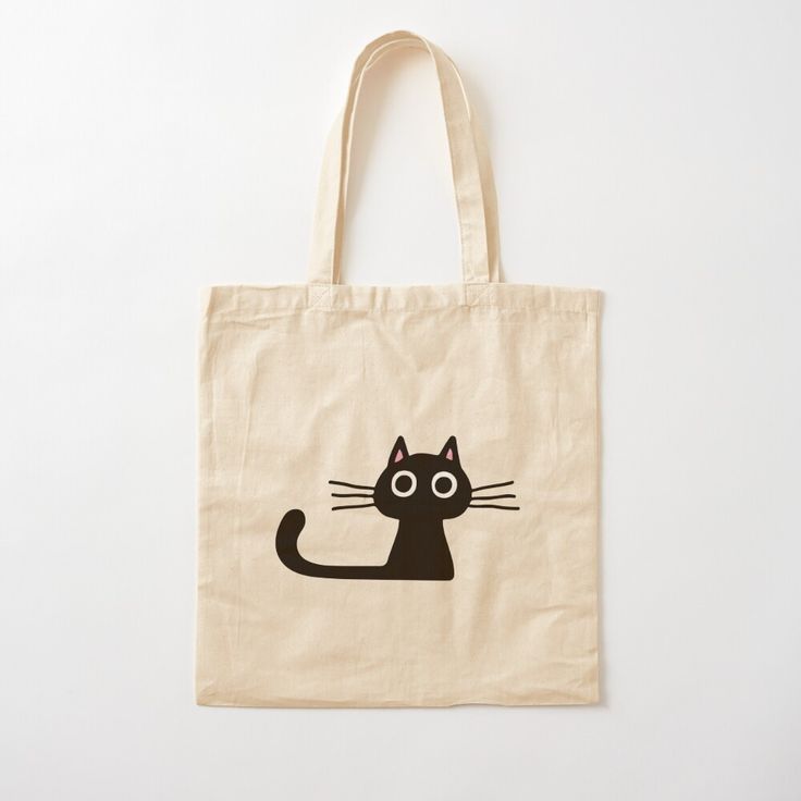 Cutie Kitty Cat Wide Eyed Black Kitten Cotton Tote Bag by Jenn Inashvili, Best Tote Bags Ideas, Cute Tote Bags Ideas, Tote Bag Design Ideas, Girls Tote Bag, Best Canvas Tote Bags Ideas