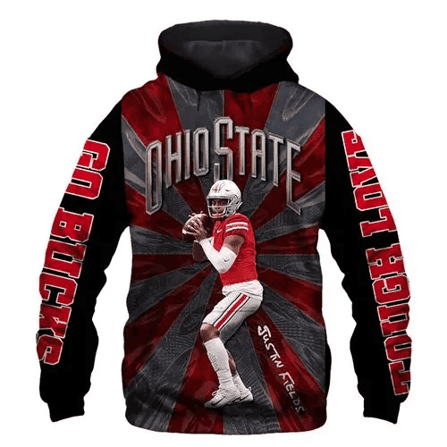 Amazon Sports Team Official Ohio State Buckeyes Sport-Team Justin Fields Hoodie 3D  Aop Shirt
