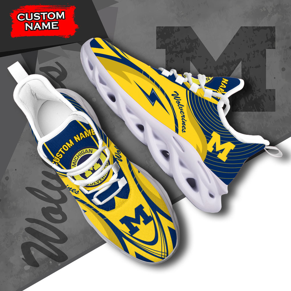 Michigan Wolverines Max Soul Shoes Sneakers For Men And Women 1282