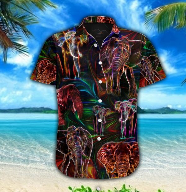 Elephant Fantasy Hawaiian Shirt Summer Beach Clothing Clothes For Men Women Ht