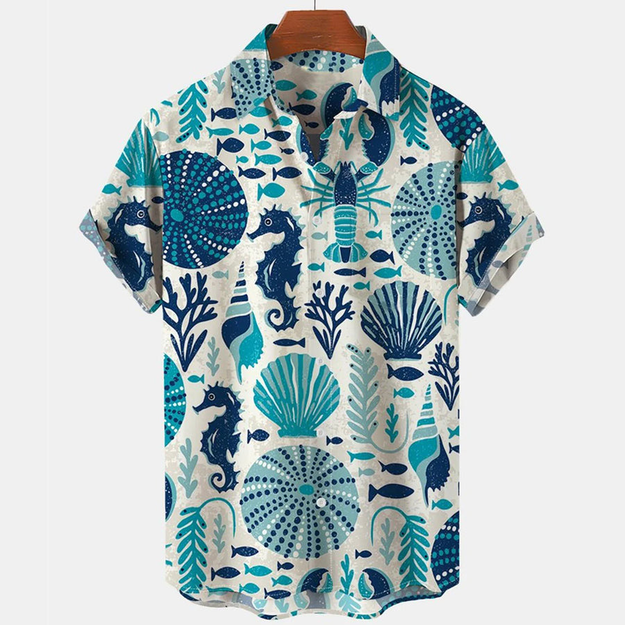 Hawaiian Beach Ocean Seahorse Men’S Shirts