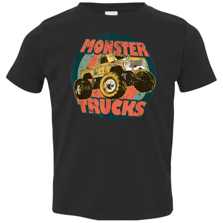 Boys Monster Truck Vintage Shirt USA Racing Tee 3321 Rabbit Skins Toddler Jersey T-Shirt