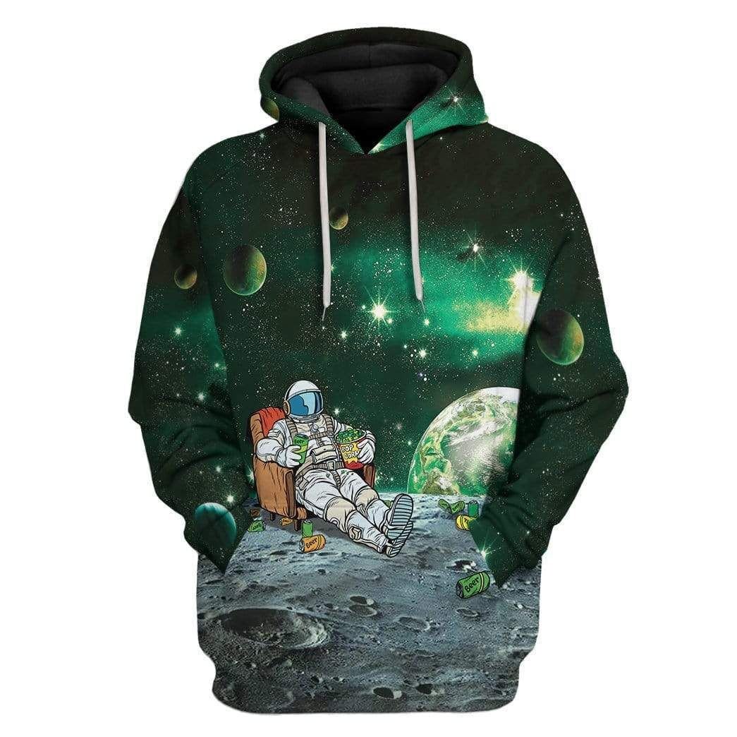 St Patrick’S Day Astronaut Drinking Beer Custom Cosplay T-Shirts Hoodie Apparel