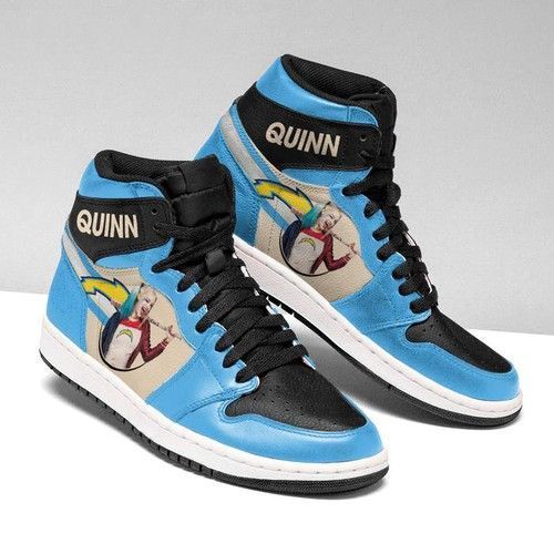 Harley Quinn Los Angeles Chargers Jordan Sneakers High Top Shoes Los Angeles x TheTeeHub Fashion