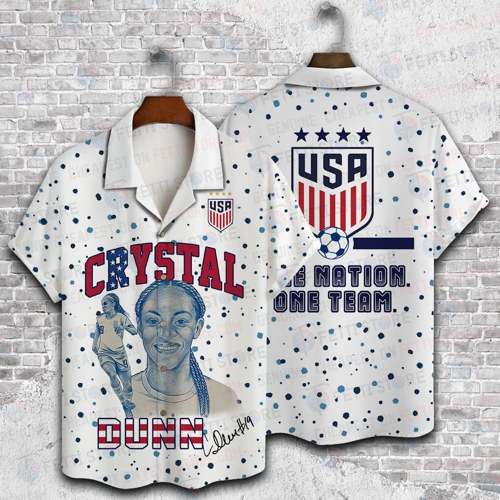 Crystal Dunn  Uswnt Women 2023 Home 3D Print Hawaiian Shirt Shuswc