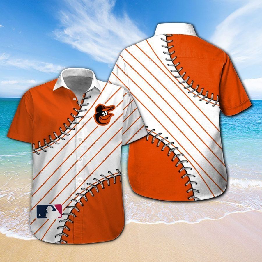 Baltimore Orioles Hawaiian Design Shirt Tropical Short Sleeve Elegance