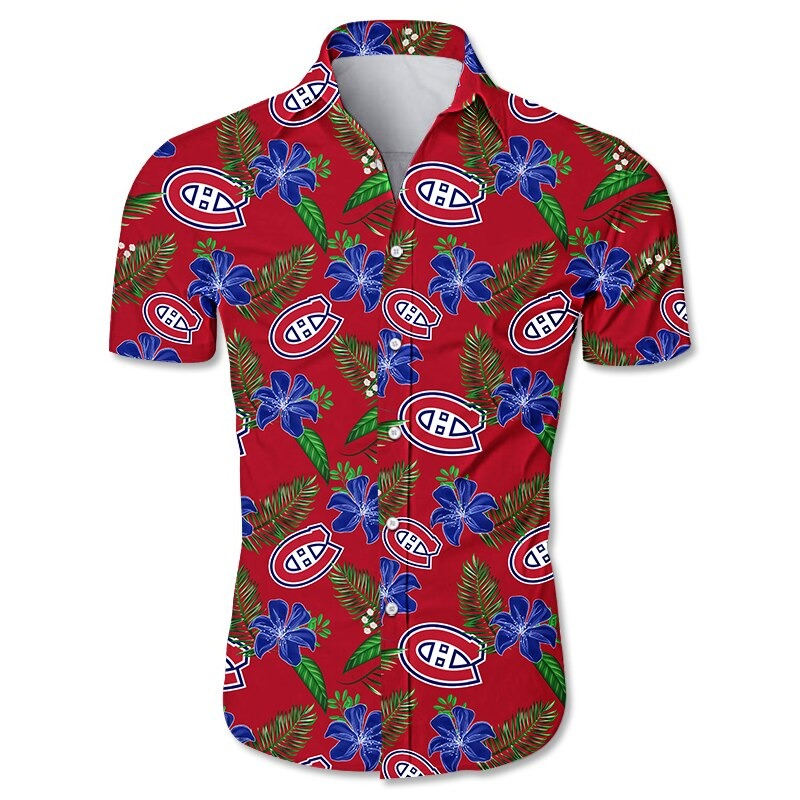 Montreal Canadiens Hawaiian Shirt Tropical Flower Summer