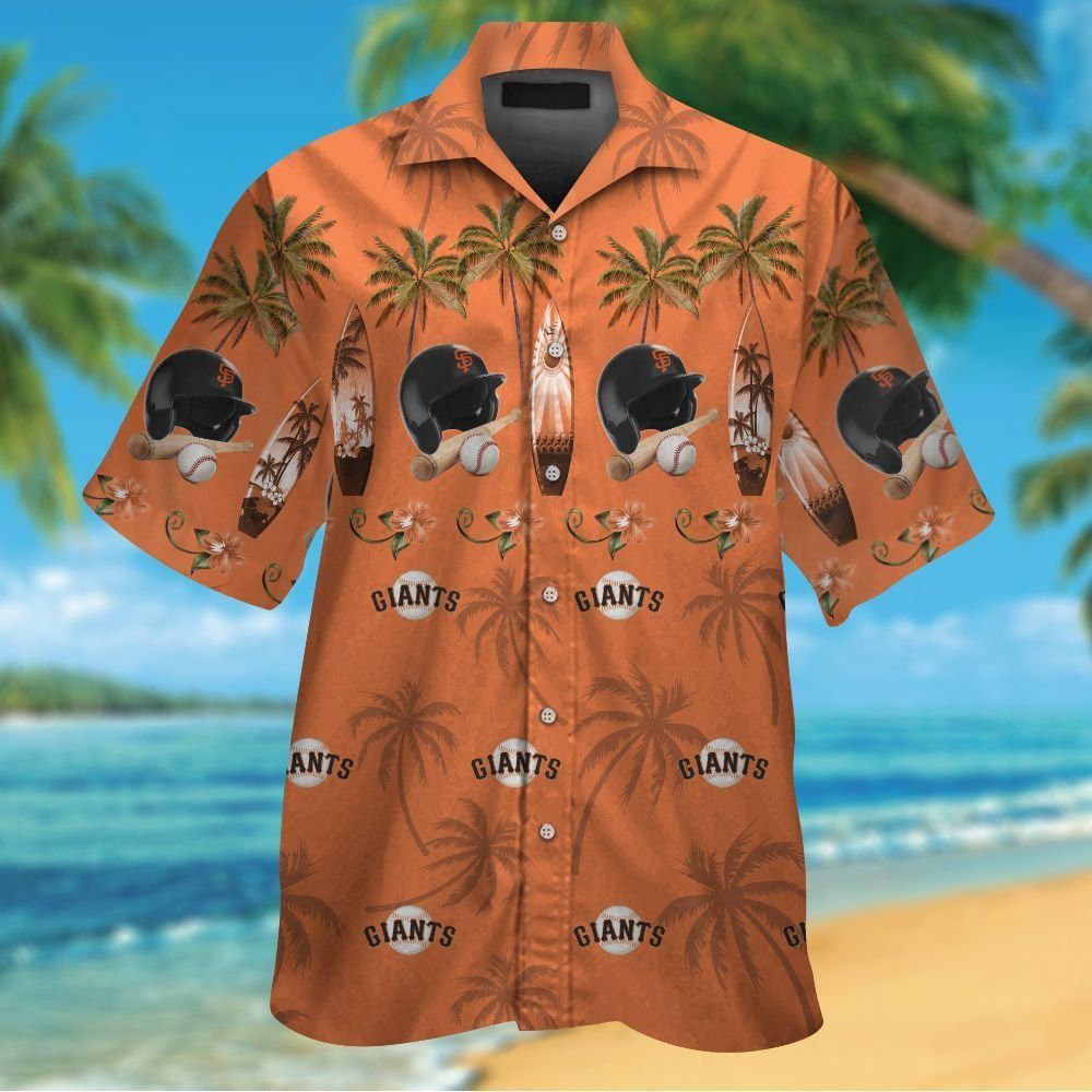 San Francisco Giants Short Sleeve Button Up Tropical Hawaiian Shirt Ver07