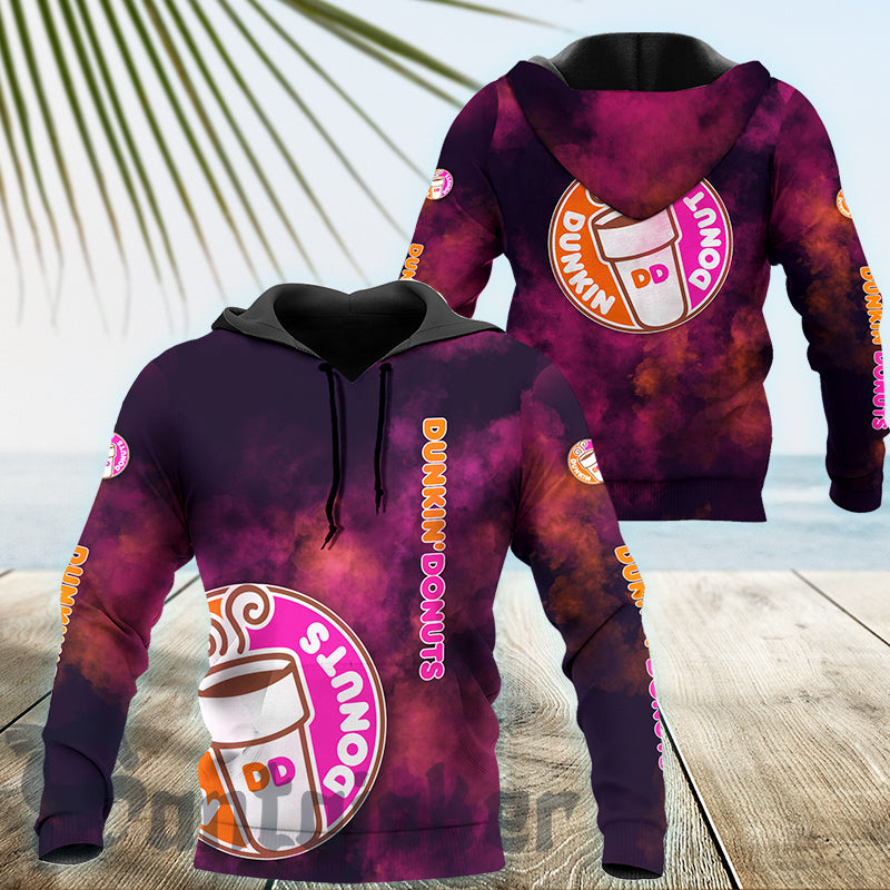 Dunkin Donut Colorful Smoke Hoodie & Zip Hoodie