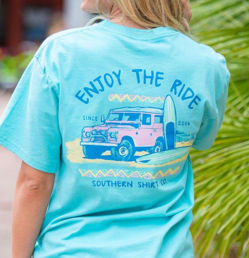 Enjoy the Ride Aqua Sky The Southern Shirt Outfits