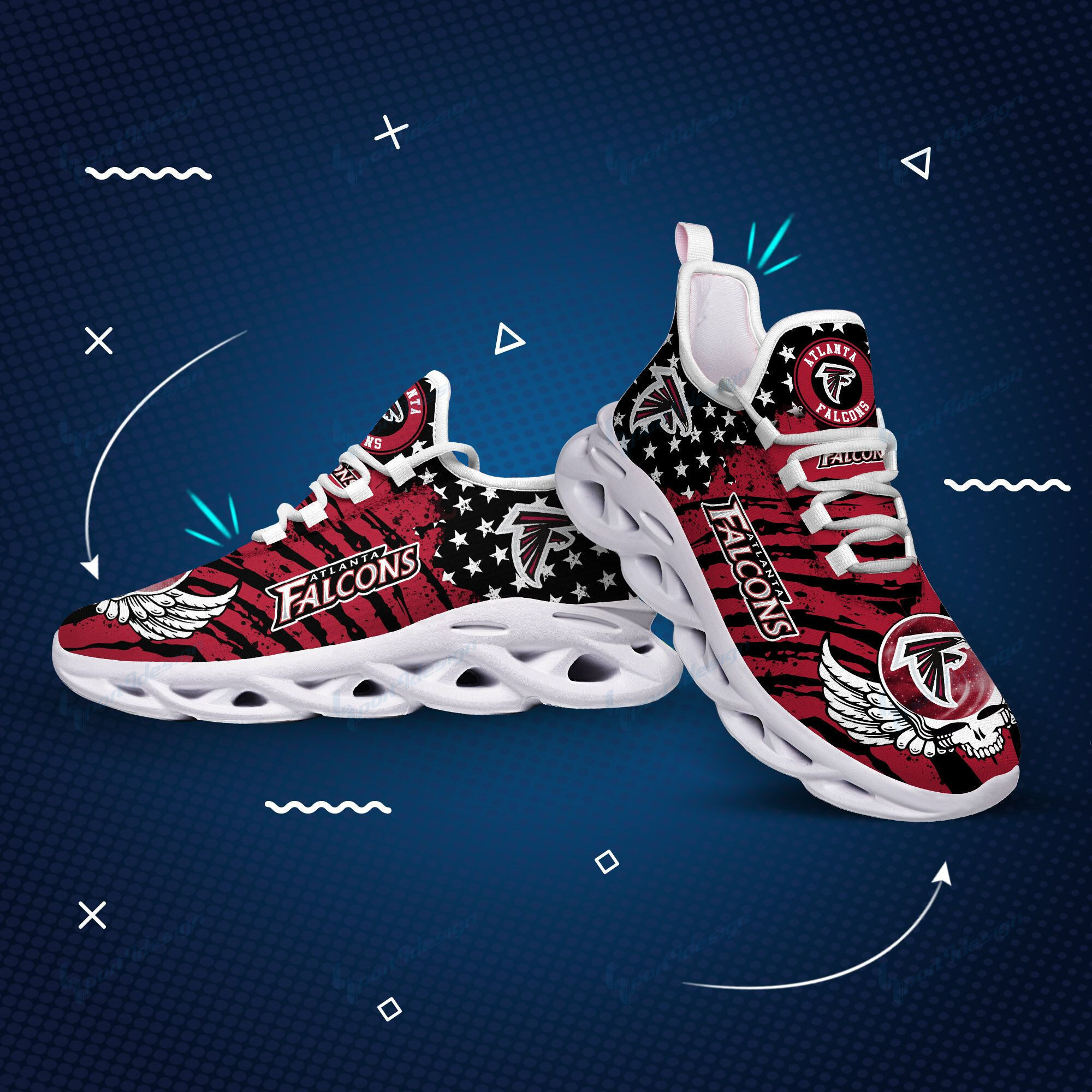 Atlanta Falcons Clunky Sneaker Max Soul Shoes MS3903