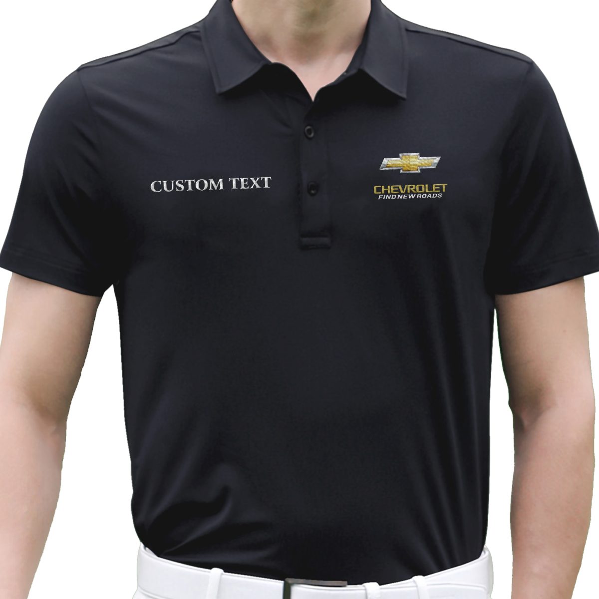 Chevrolet Embroidered Polo, Customize Name And Logo, Embroidered Polo Shirt, Premium, High Quality
