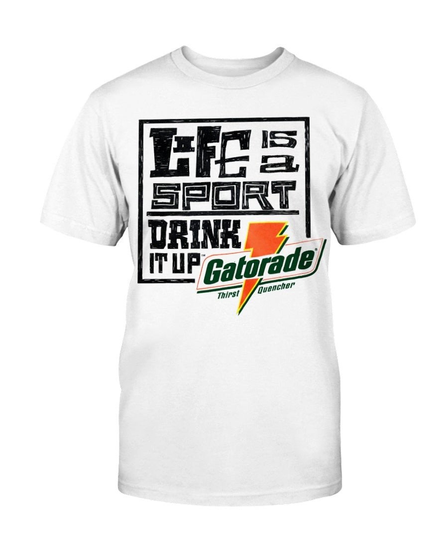 Vintage Gatorade Shirt 90S Life Is A Sport Drink It Up Thirst Quencher Michael Jordan T Shirt 071521