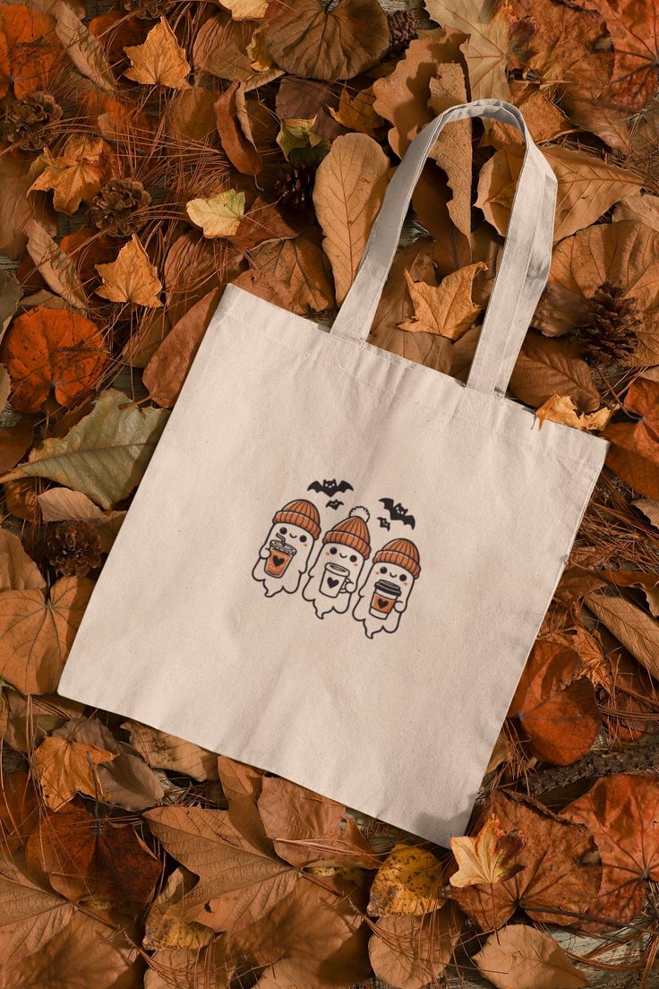 Cute Ghost Halloween Tote Bag, Holiday Bag for Fall Lovers, Book Tote for Halloween Lovers, Spooky Season October Gift, Retro Autumn Bag in 2024, Halloween tote, Halloween tote bag, Cute ghost, Best Tote Bags Ideas, Cute Tote Bags Ideas, Tote Bag Design Ideas, Girls Tote Bag, Best Canvas Tote Bags Ideas