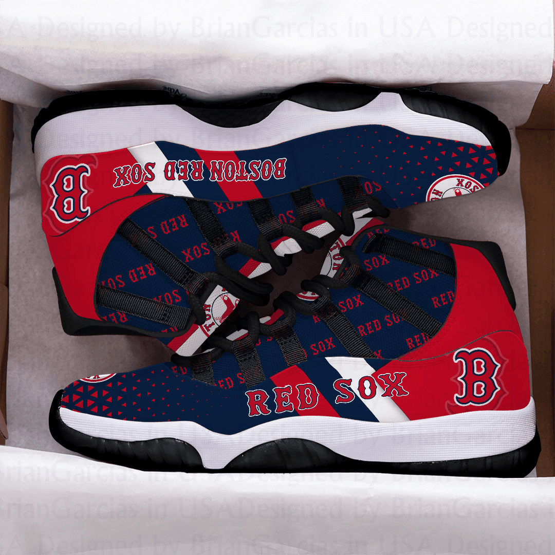 Boston Red Sox Custom Air Jordan 11 Shoes Sport Sneakers