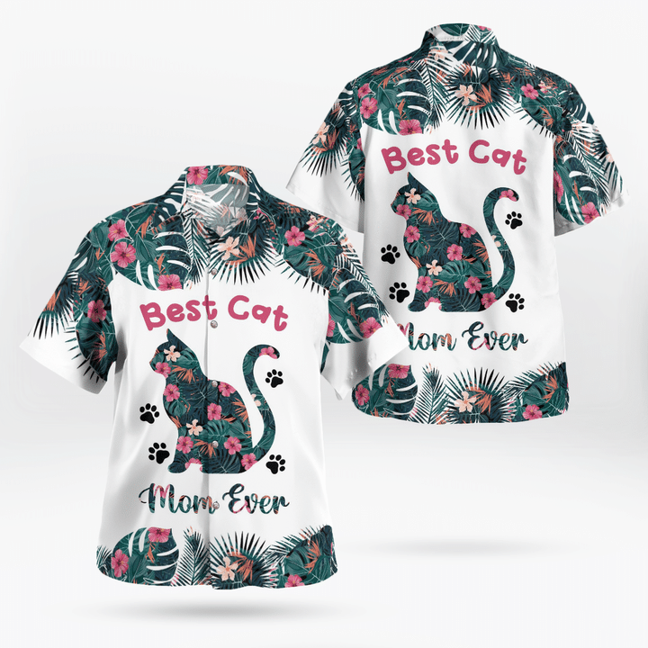 Best Cat Mom Ever Hawaiian Shirt, Mother Hawaii Shirt, Mom Shirt, Gift For Mom