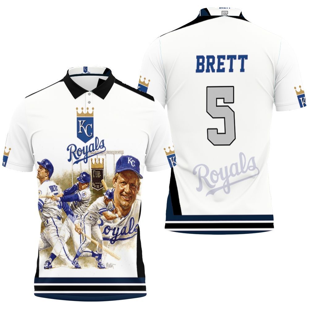 5 George Brett Kansas City Royals City Polo Shirt