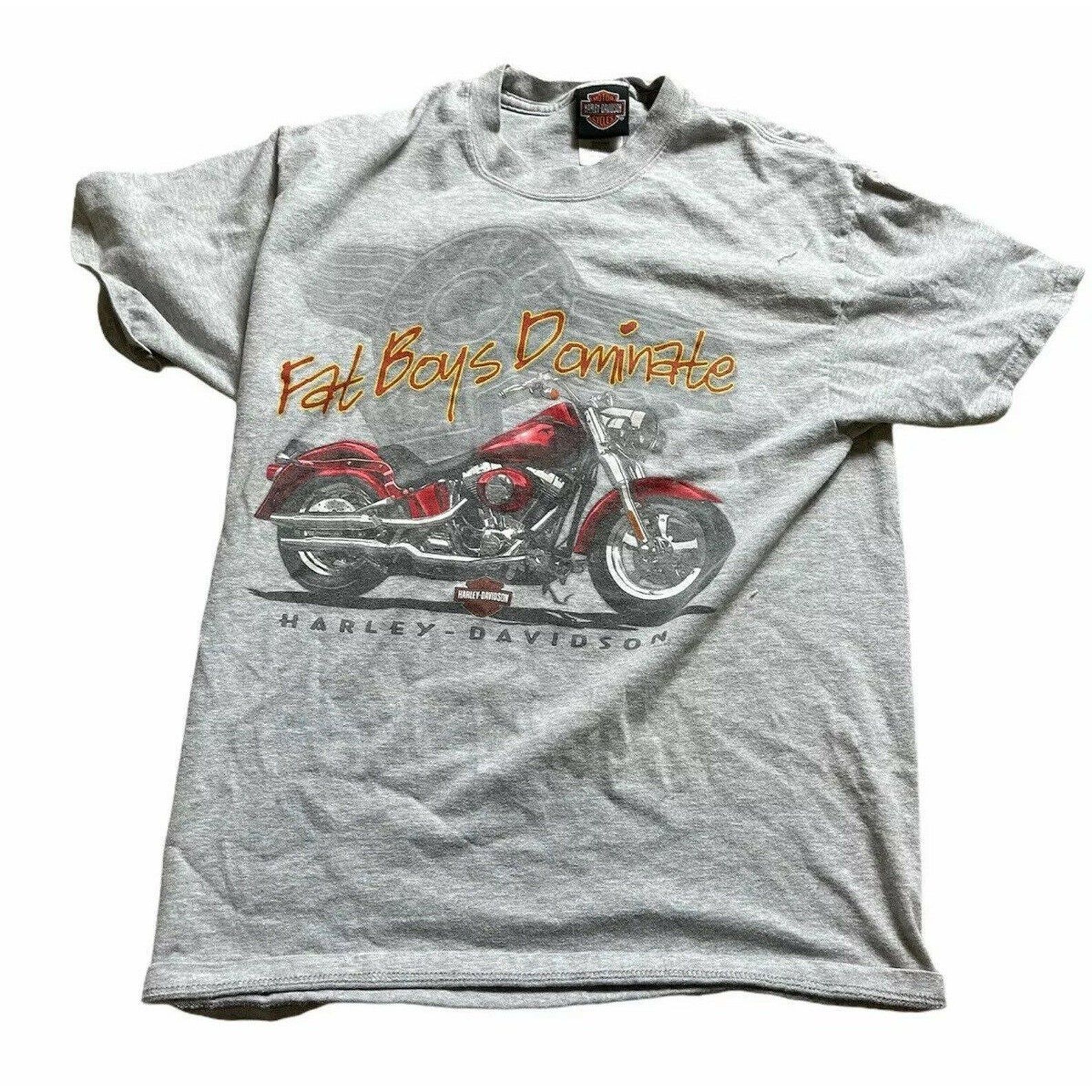 Vintage Harley Davidson Fat Dominate Graphic T-Shirt Adult