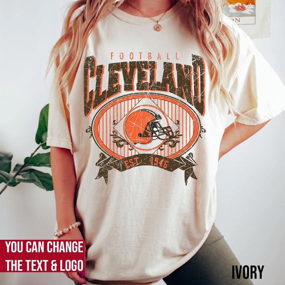 Comfort Colors Cleveland Football Shirt, Cleveland Football Sweatshirt, Vintage Style Cleveland Football shirt, Sunday Football