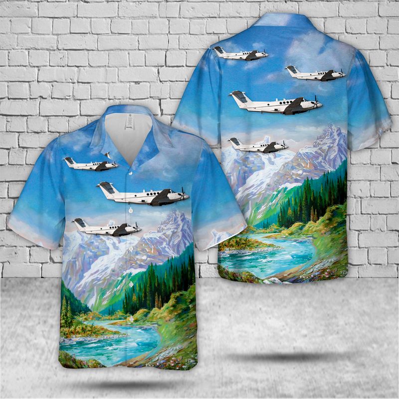 Us Army Beechcraft C-12U-3 Huron Hawaiian Shirt